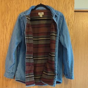 Denim Sherpa-Lined Jacket